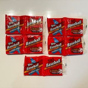 Topps 1993 Series 2 Unopened Baseball Card Jumbo Paks - 5 in Total